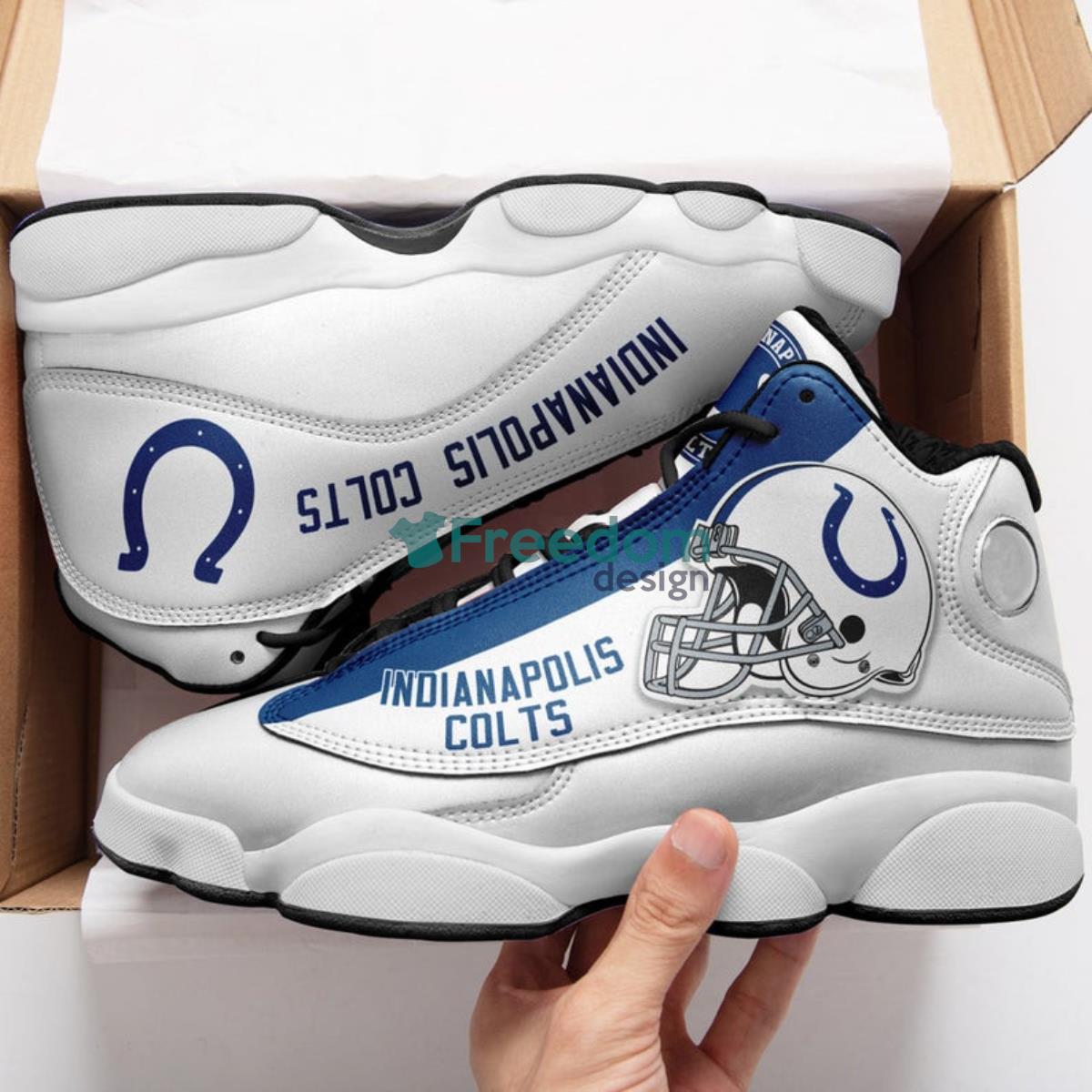 Nfl Indianapolis Colts Limited Edition Air Jordan 13 For Fans Sneakers