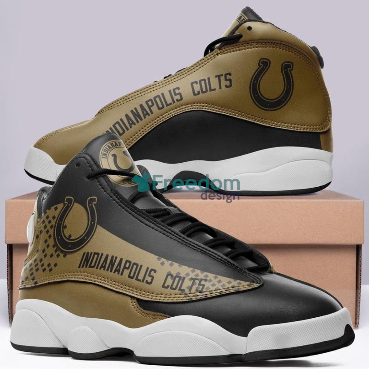 Indianapolis Colts Football Team Air Jordan 13 Shoes For Real Fans Product Photo 1