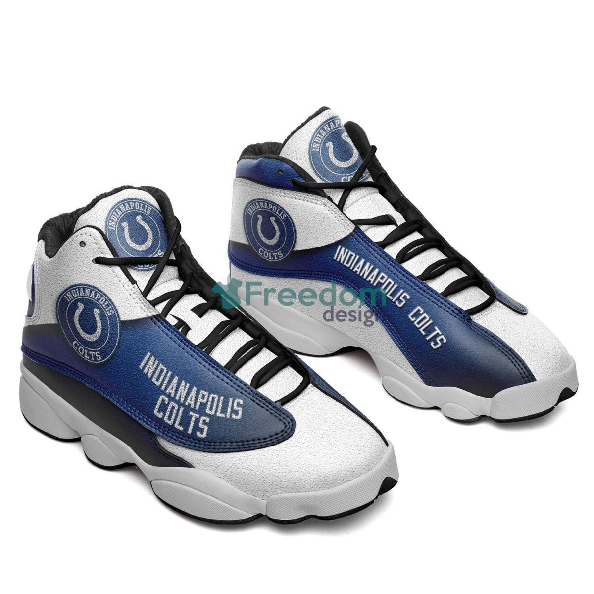 Indianapolis Colts Football Team Ultra Cool Air Jordan 13 Shoes Product Photo 1