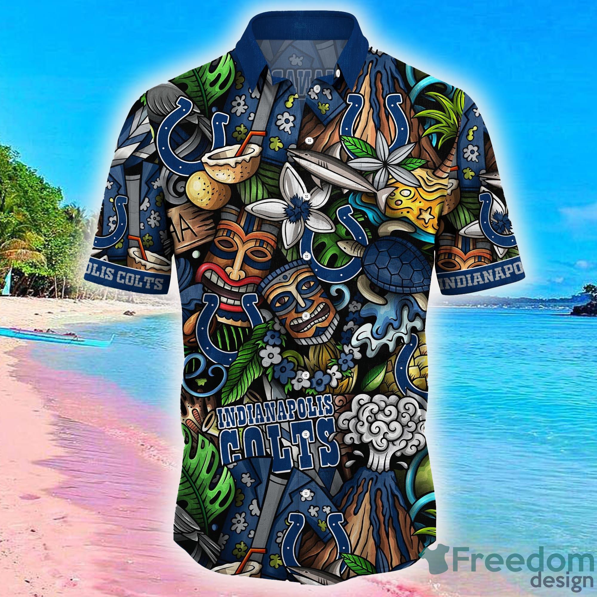 Best Selling Product] Indianapolis Colts NFL Full Printed 3D Hawaiian  Button Shirt