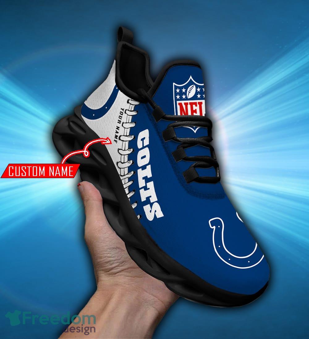 Personalized Name Indianapolis Colts NFL Chunky Sneakers Fans Max Soul  Shoes - Freedomdesign