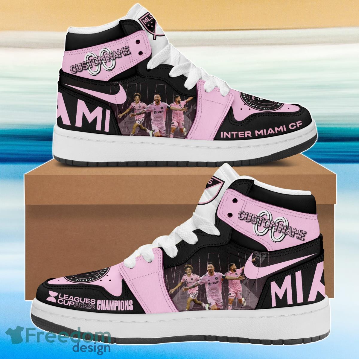 Inter Miami Leagues Cup 2023 Chapion Air Jordan Hightop Custom Name & Number Product Photo 1