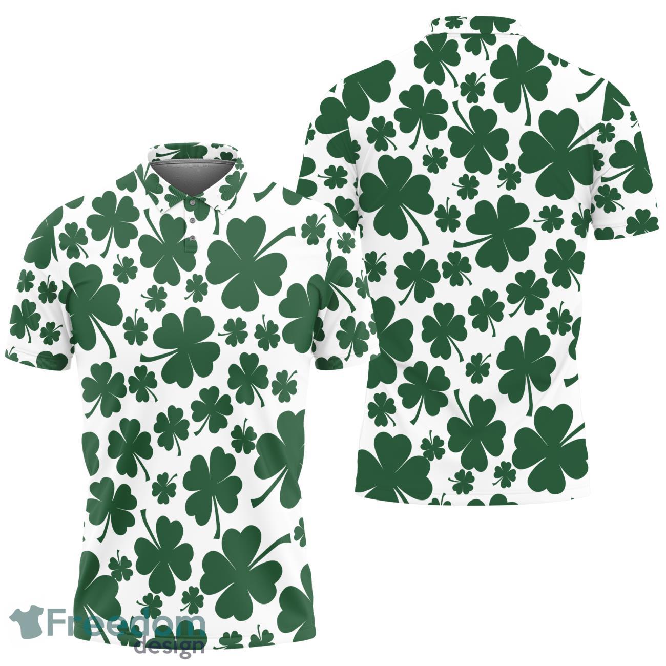 Irish Clover Polo Shirts For Men, Funny Golf Shirts, Saint Patrick's Day Product Photo 1