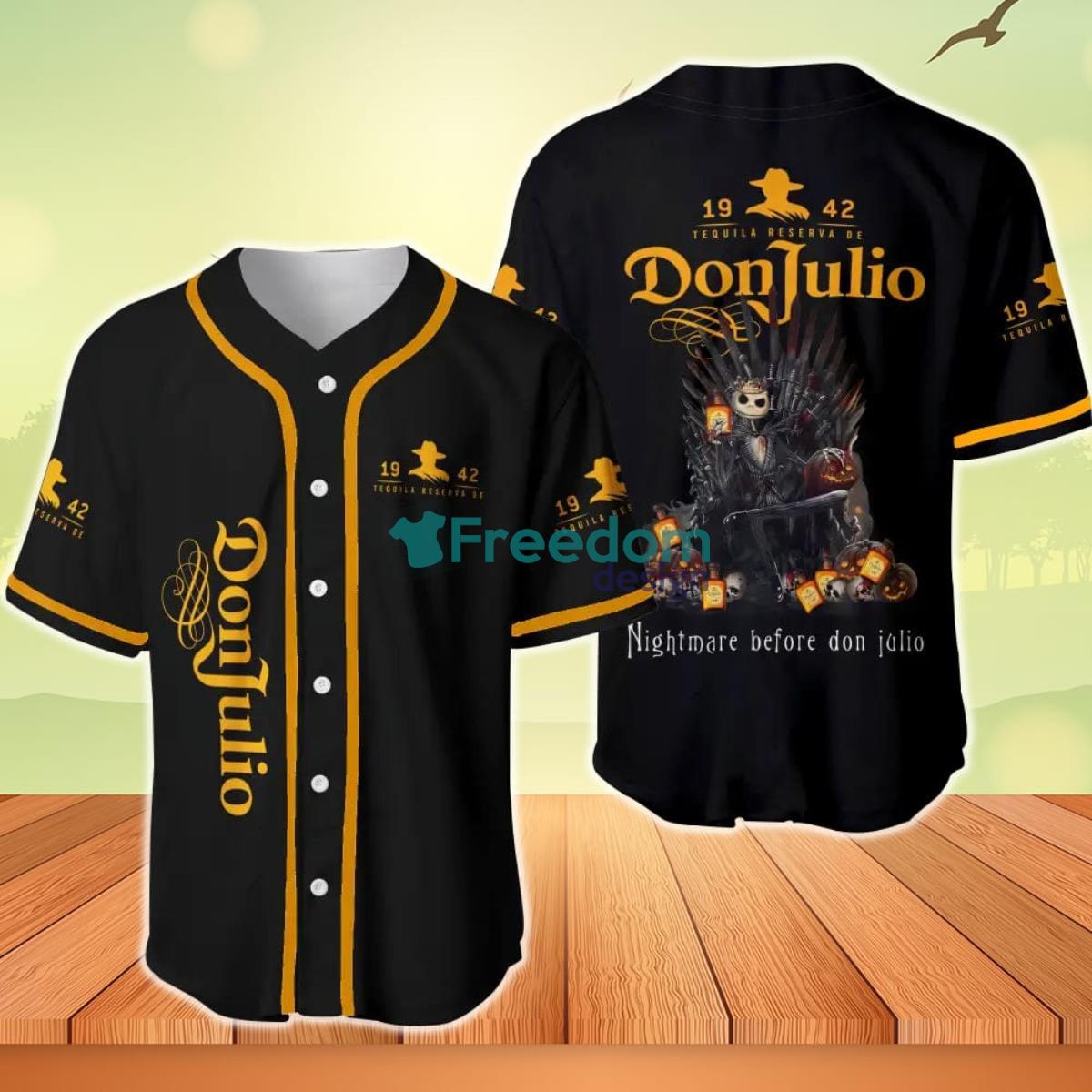 Jack Skellington Nightmare Before Don Julio Baseball Jersey Product Photo 1