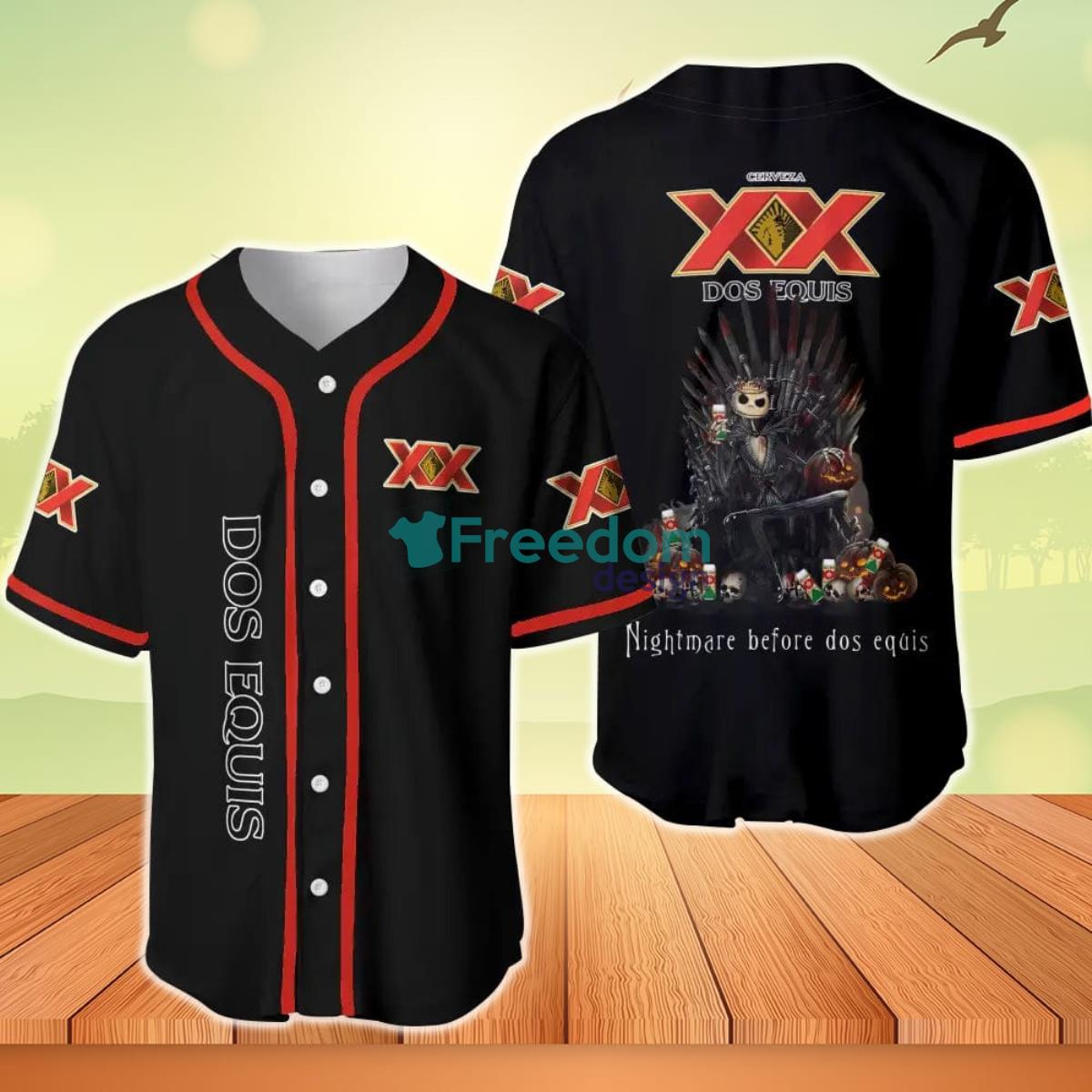 Jack Skellington Nightmare Before Dos Equis Baseball Jersey Product Photo 1