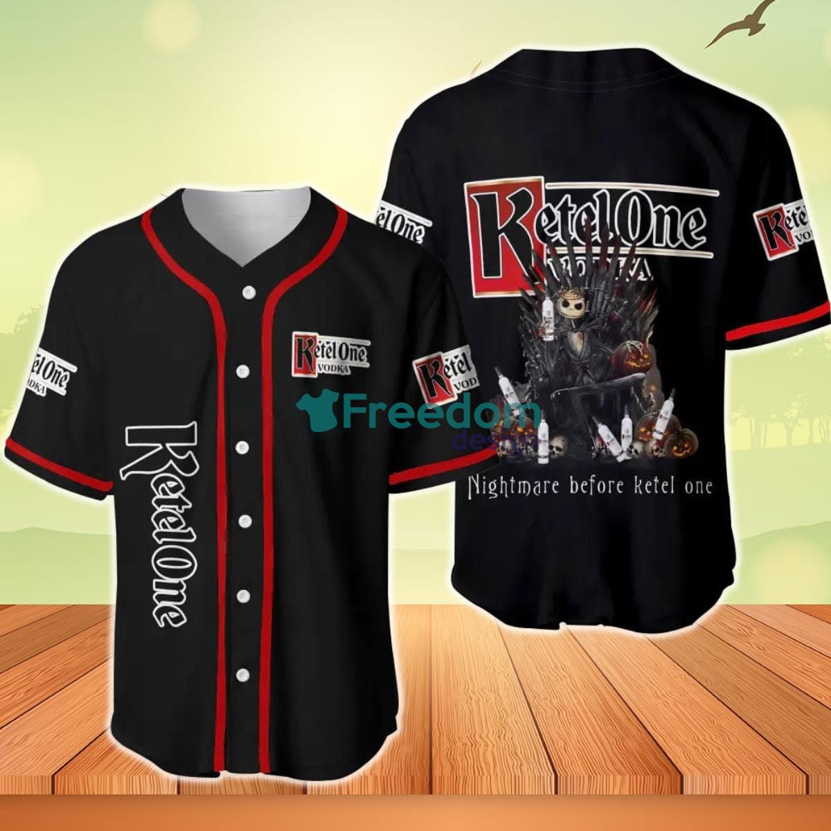 Jack Skellington Nightmare Before Ketel One Baseball Jersey Product Photo 1