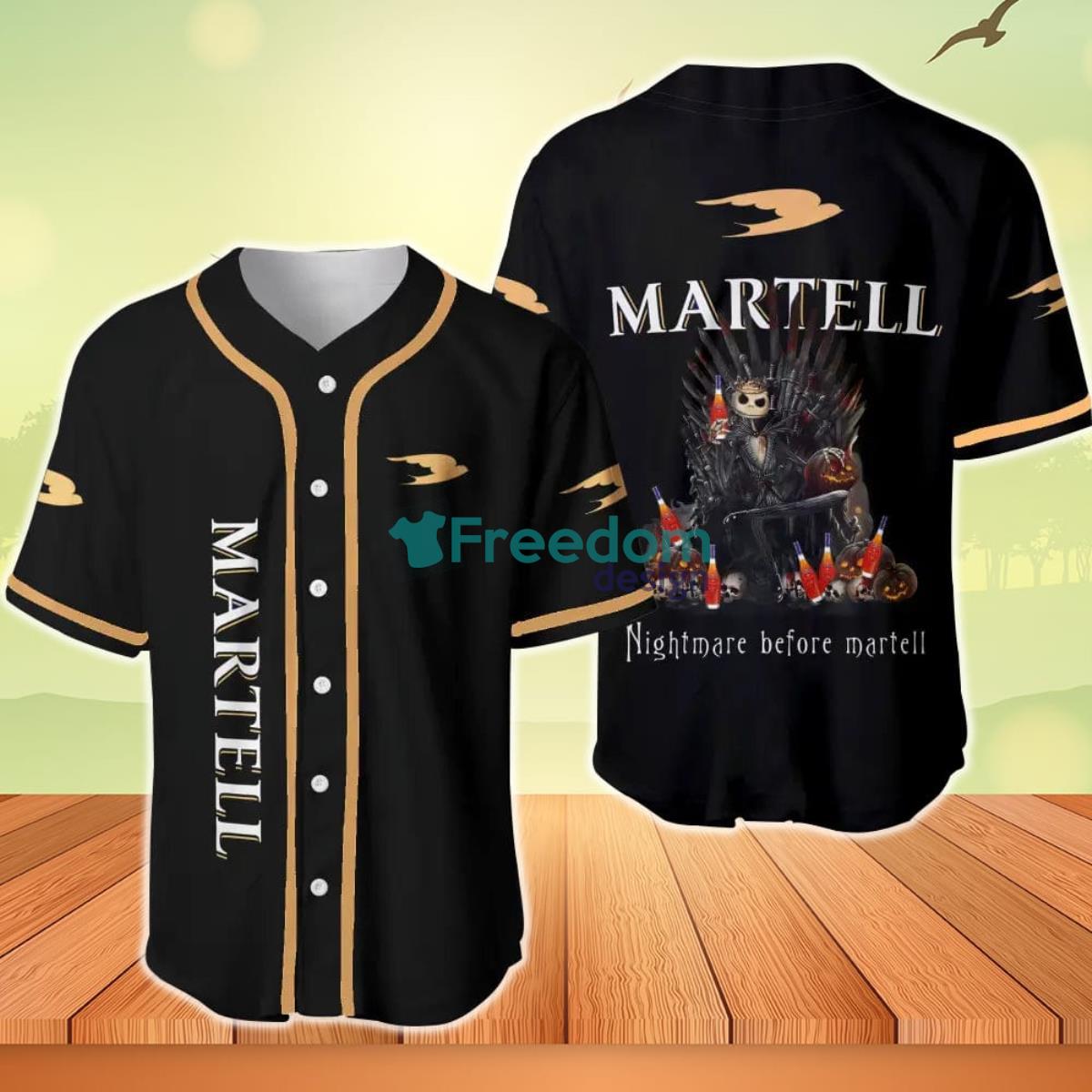 Jack Skellington Nightmare Before Martell Baseball Jersey Product Photo 1