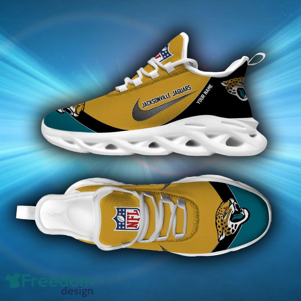 NFL Jacksonville Jaguars Chunky Sneakers Black White Max Soul Shoes Men  Women - Freedomdesign