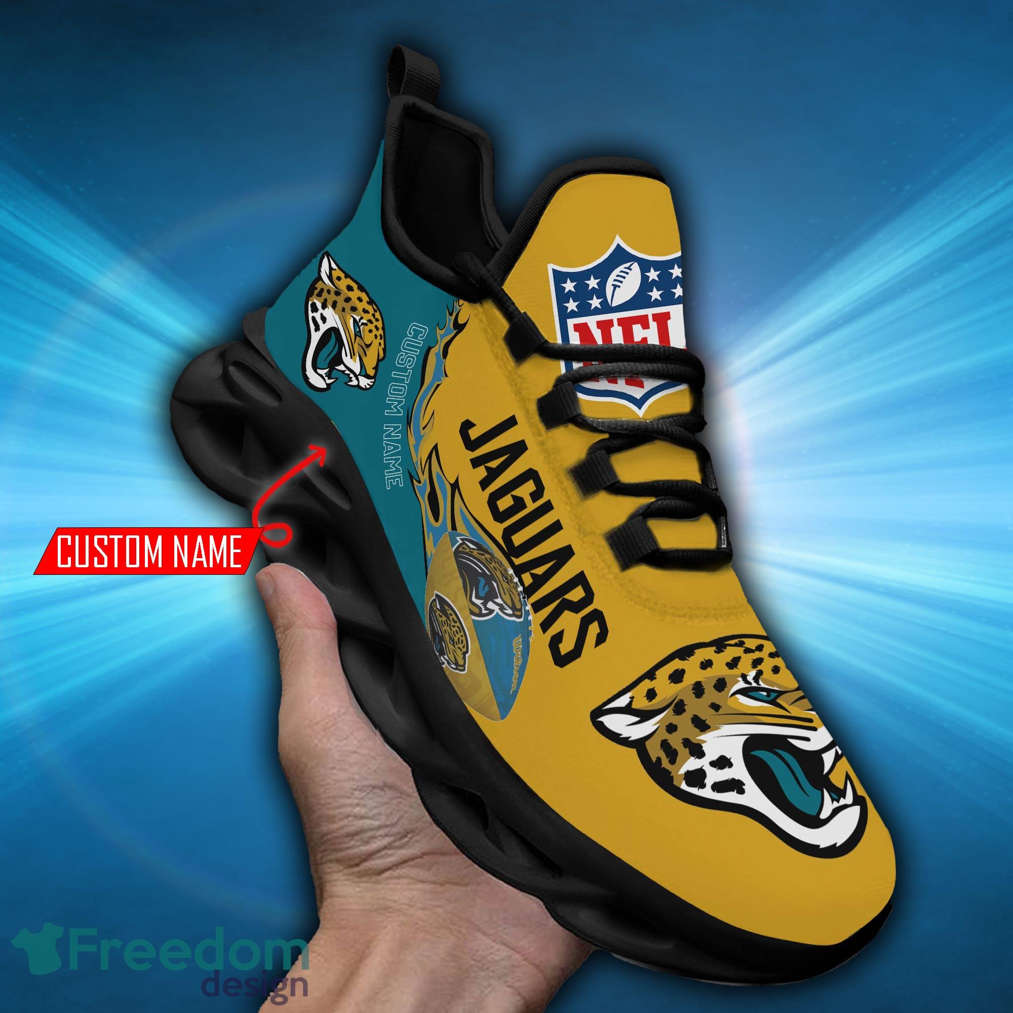 Custom Name NFL Jacksonville Jaguars Style Logo Caro Max Soul Shoes Gift  For Men Women - Freedomdesign