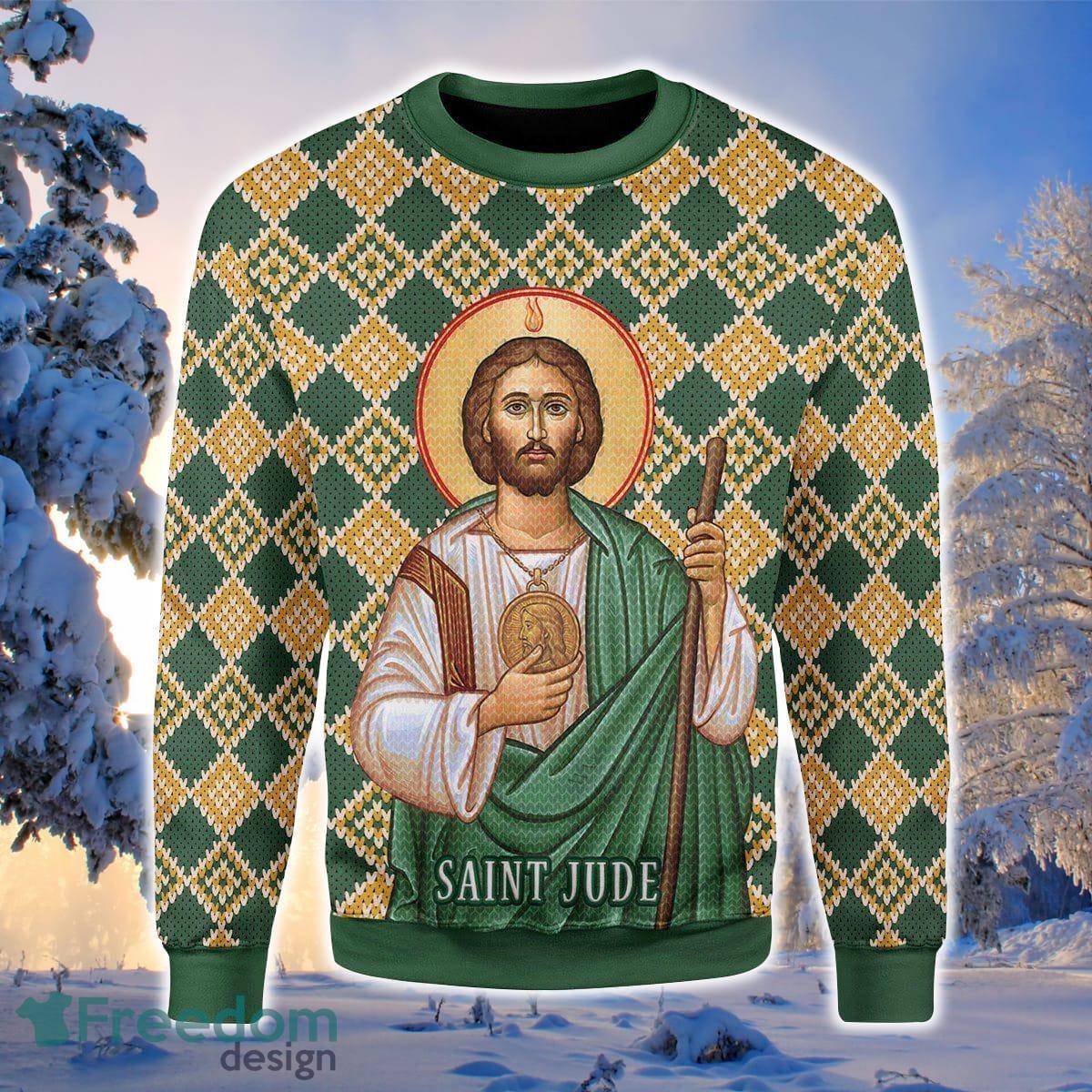 Jude the Apostle 3D Sweater Ugly Christmas Sweater For Men Women Product Photo 1