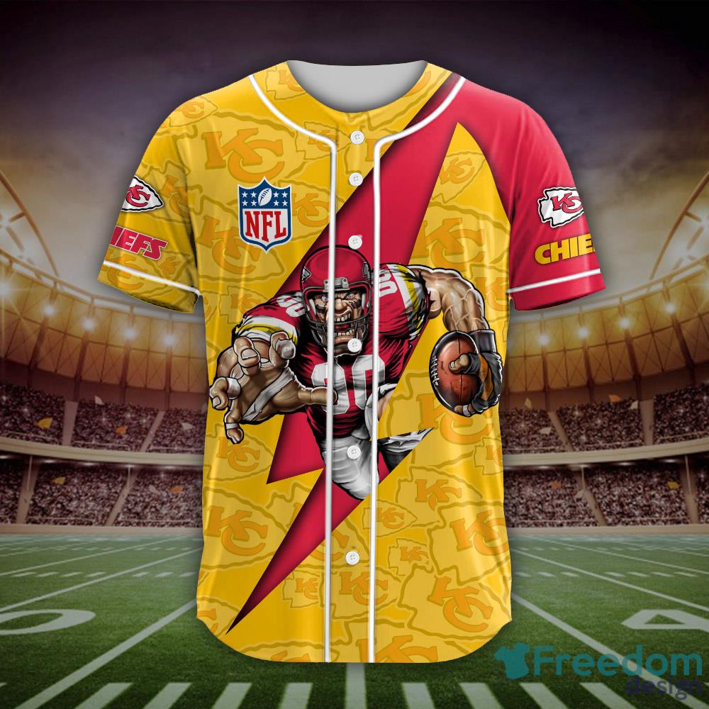 Kansas City Chiefs NFL Custom Name Baseball Jersey Shirt Gift For