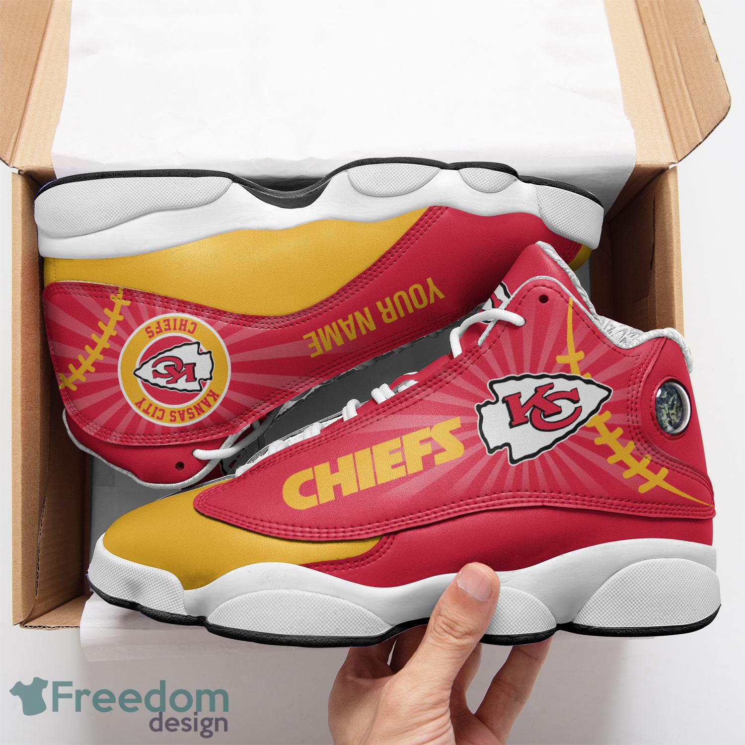 NFL Kansas City Chiefs Air Jordan Hightop Shoes Custom Name - Freedomdesign