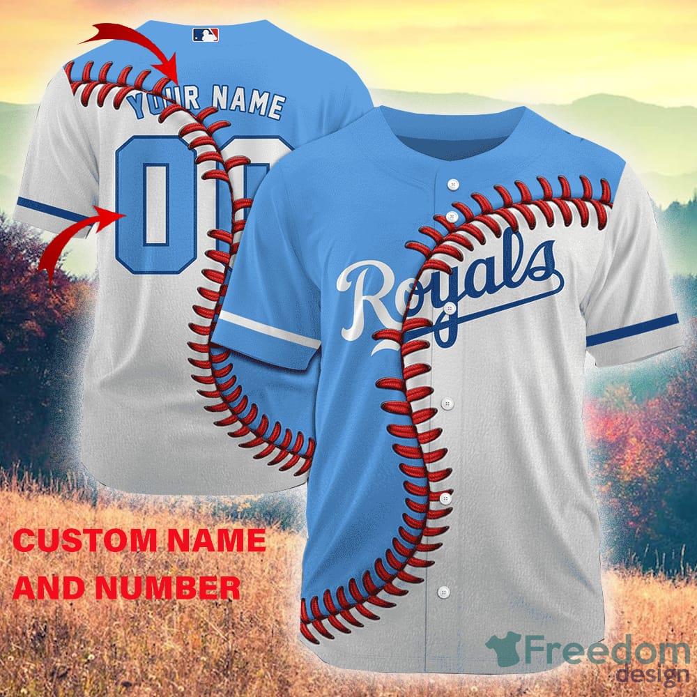 Custom Name Kansas City Baseball Jersey Fan Made Sport For Her Him
