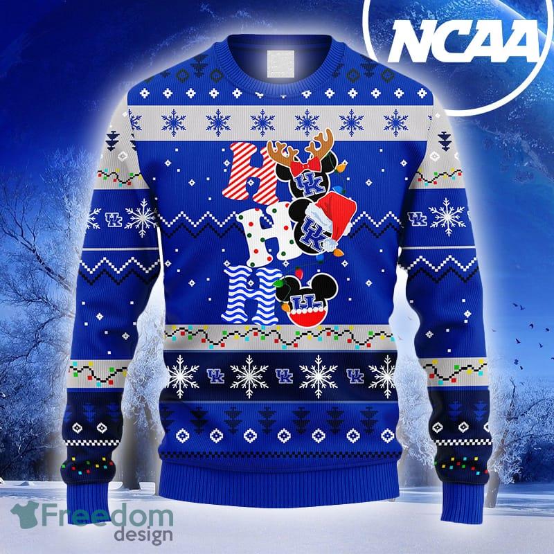 Kentucky Wildcats Skull Flower Ugly Christmas Ugly Sweater - Limotees