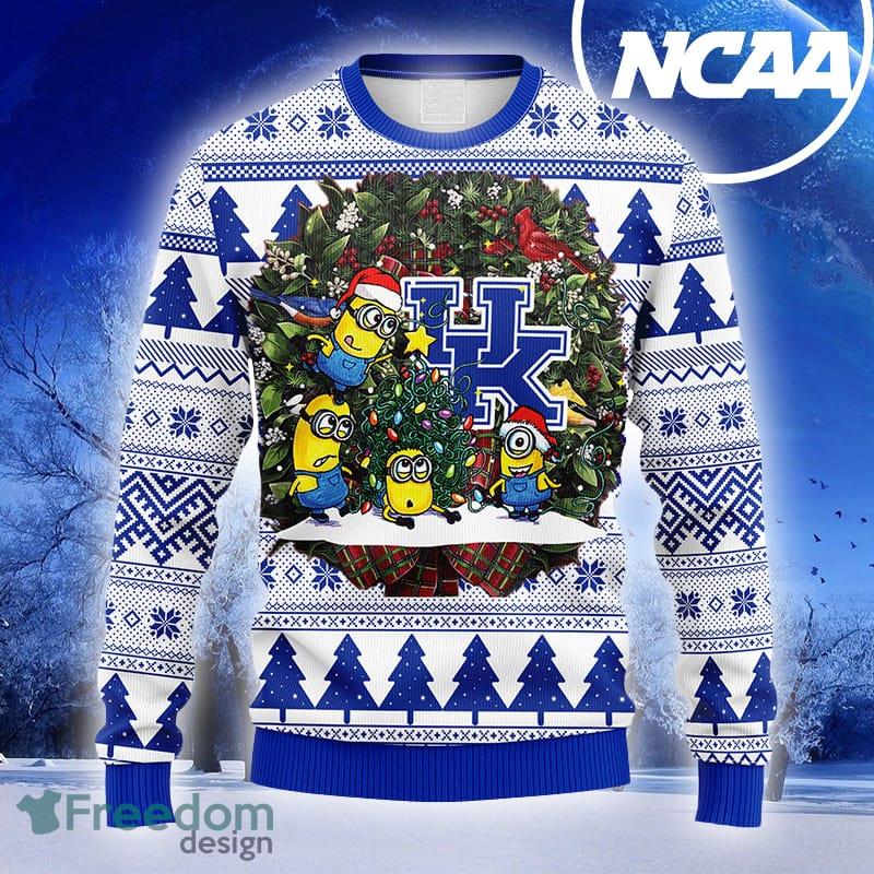 Kentucky Wildcats Skull Flower Ugly Christmas Ugly Sweater - Limotees