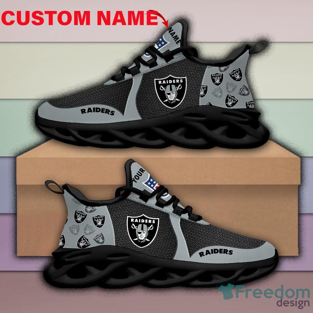 Las Vegas Raiders Best Gift For NFL Fans Max Soul Shoes Custom Name For Men  And Women Running Sneakers - Freedomdesign