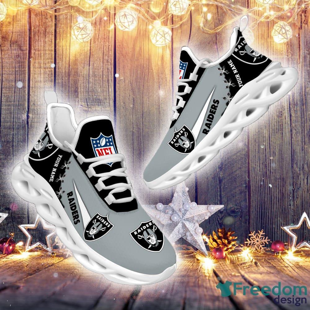 Las Vegas Raiders Best Gift For NFL Fans Max Soul Shoes Custom Name For Men  And Women Running Sneakers - Freedomdesign