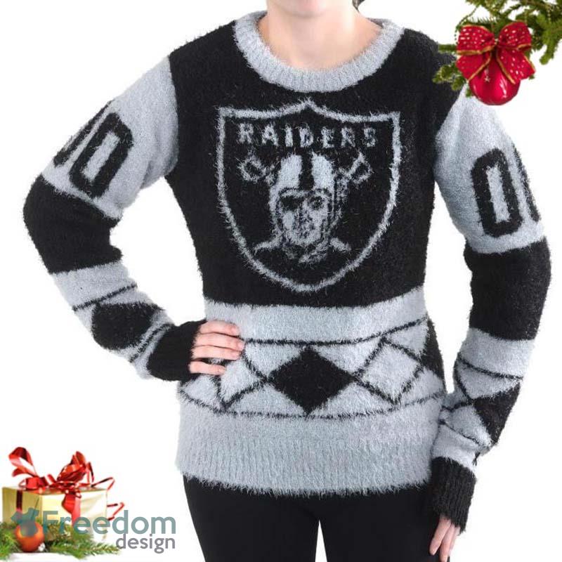 raiders ugly christmas sweater light up