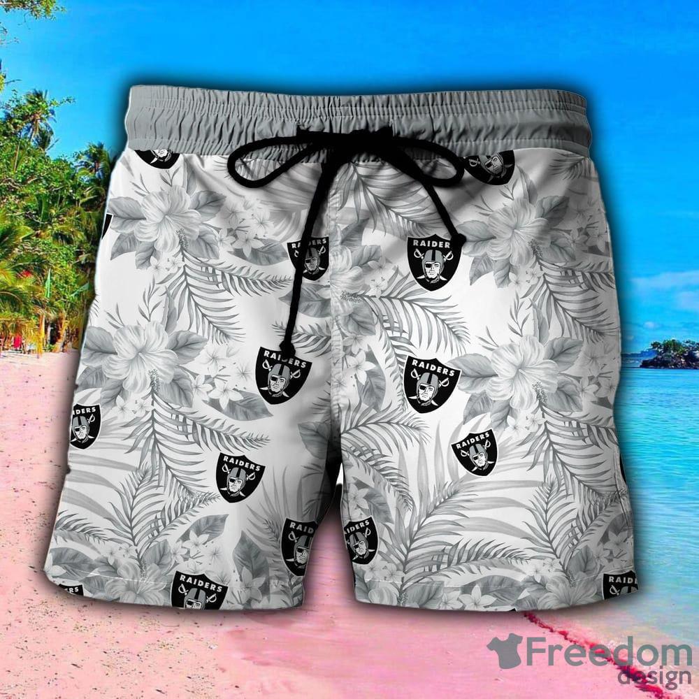 LIMITED] Oakland Raiders NFL-Summer Hawaiian Shirt And Shorts, With  Tropical Patterns For Fans