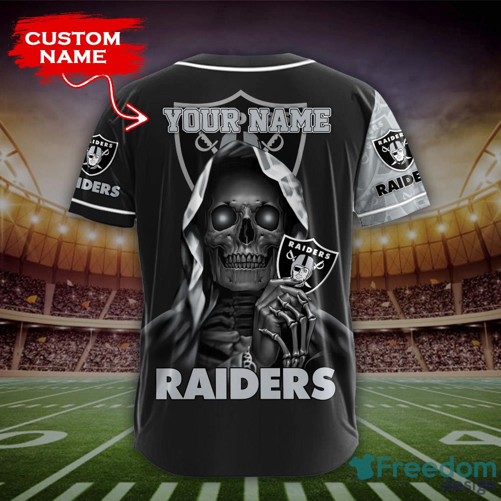 Custom Number And Name NFL Las Vegas Raiders Logo Hello Kitty Baseball  Jersey Shirt - Banantees