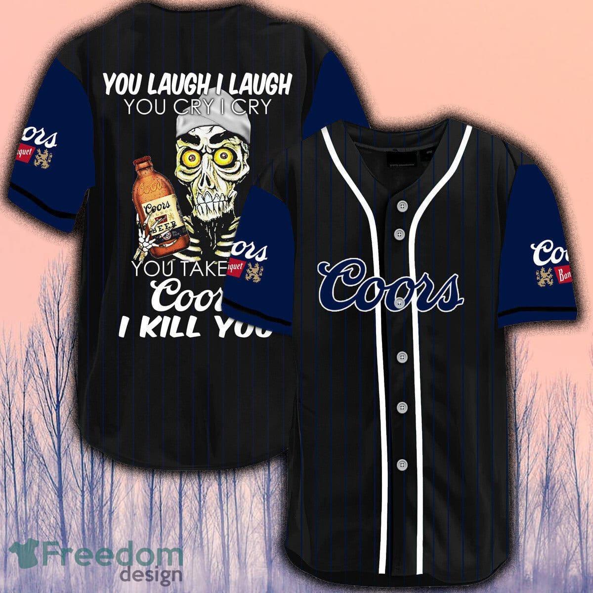 Beige Coors Banquet Beer Baseball Jersey