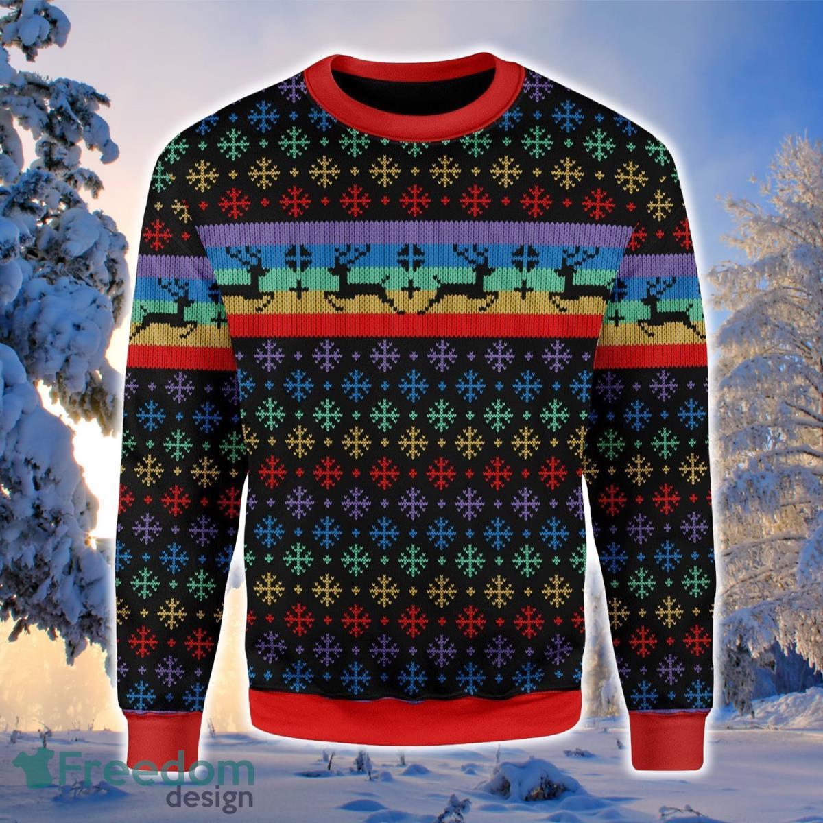 LGBT 3D Sweater Ugly Christmas Sweater For Men And Women Product Photo 1