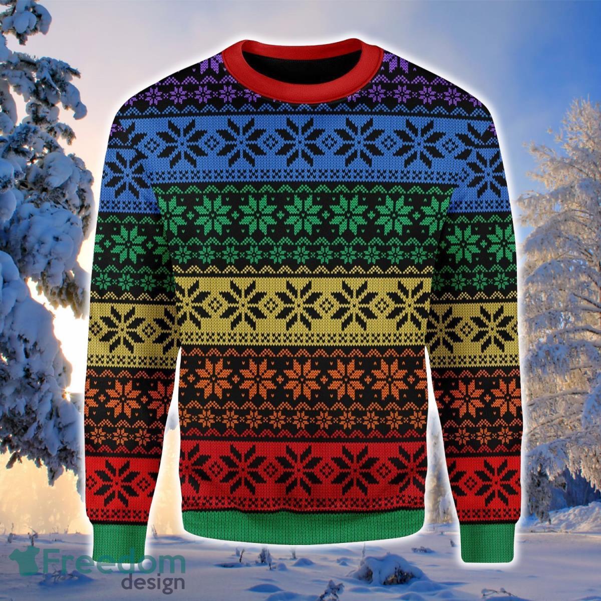 LGBT 3D Sweater Ugly Christmas Sweater For Men Women Product Photo 1