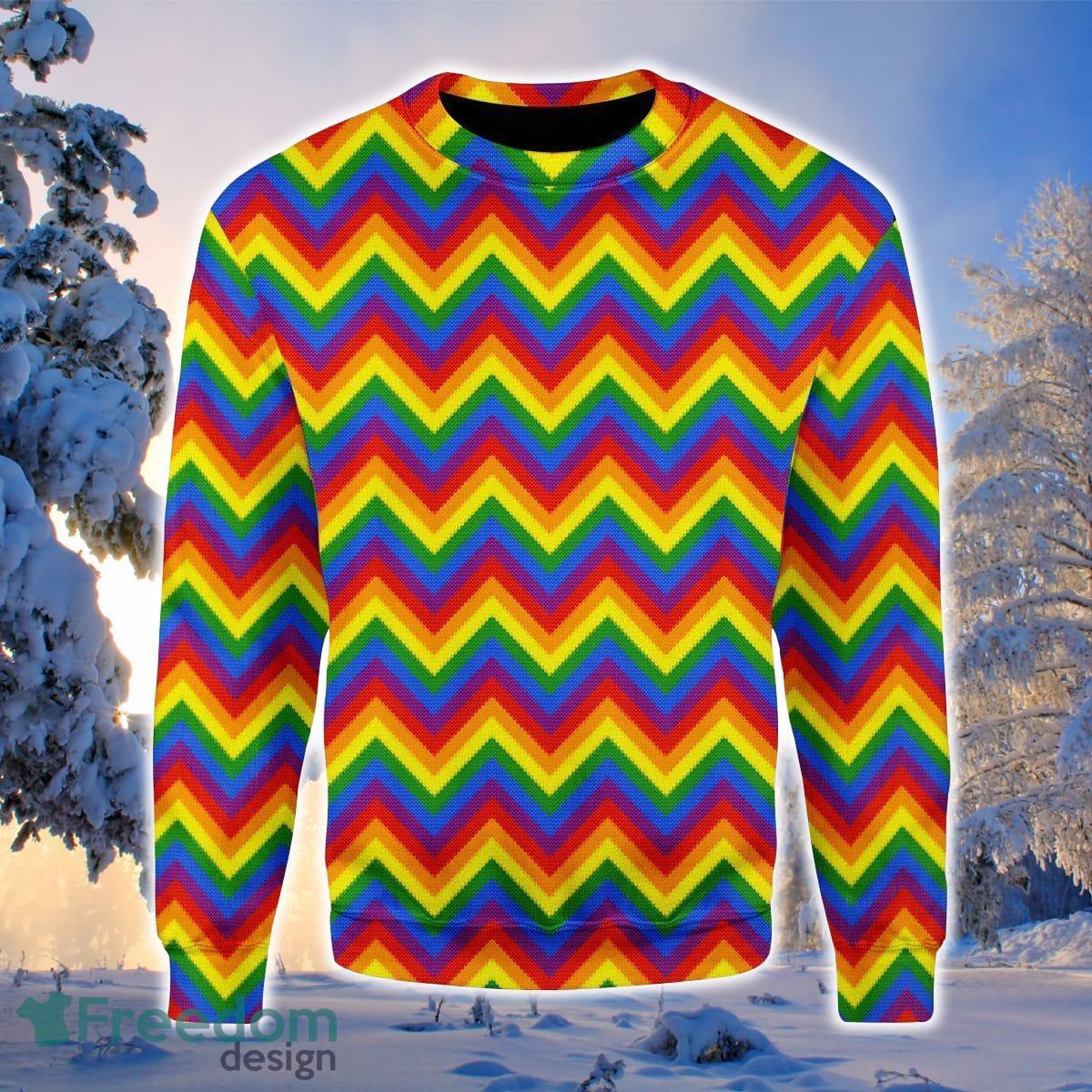 LGBT Seamless 3D Sweater Ugly Christmas Sweater For Men Women Product Photo 1