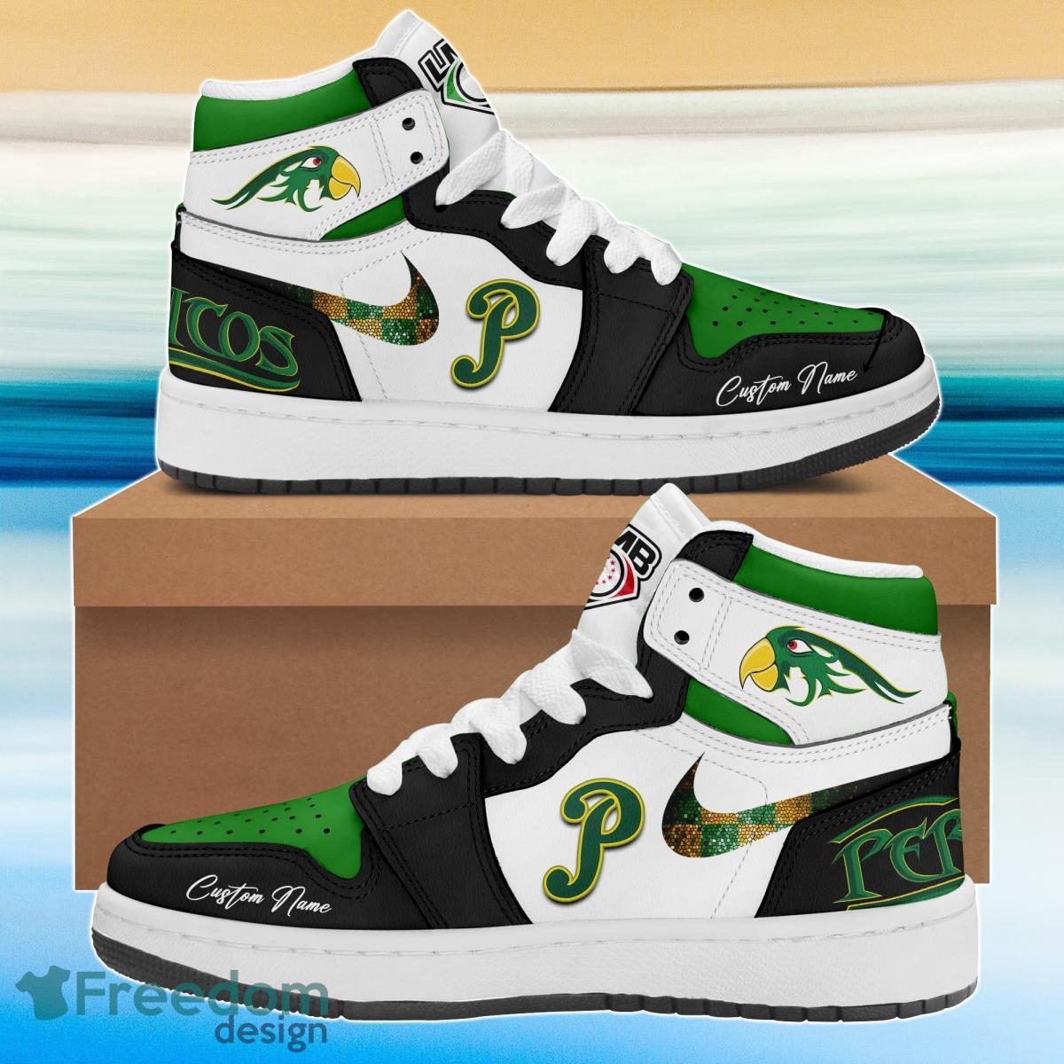 LMB Pericos de Puebla Air Jordan Hightop Shoes Product Photo 1