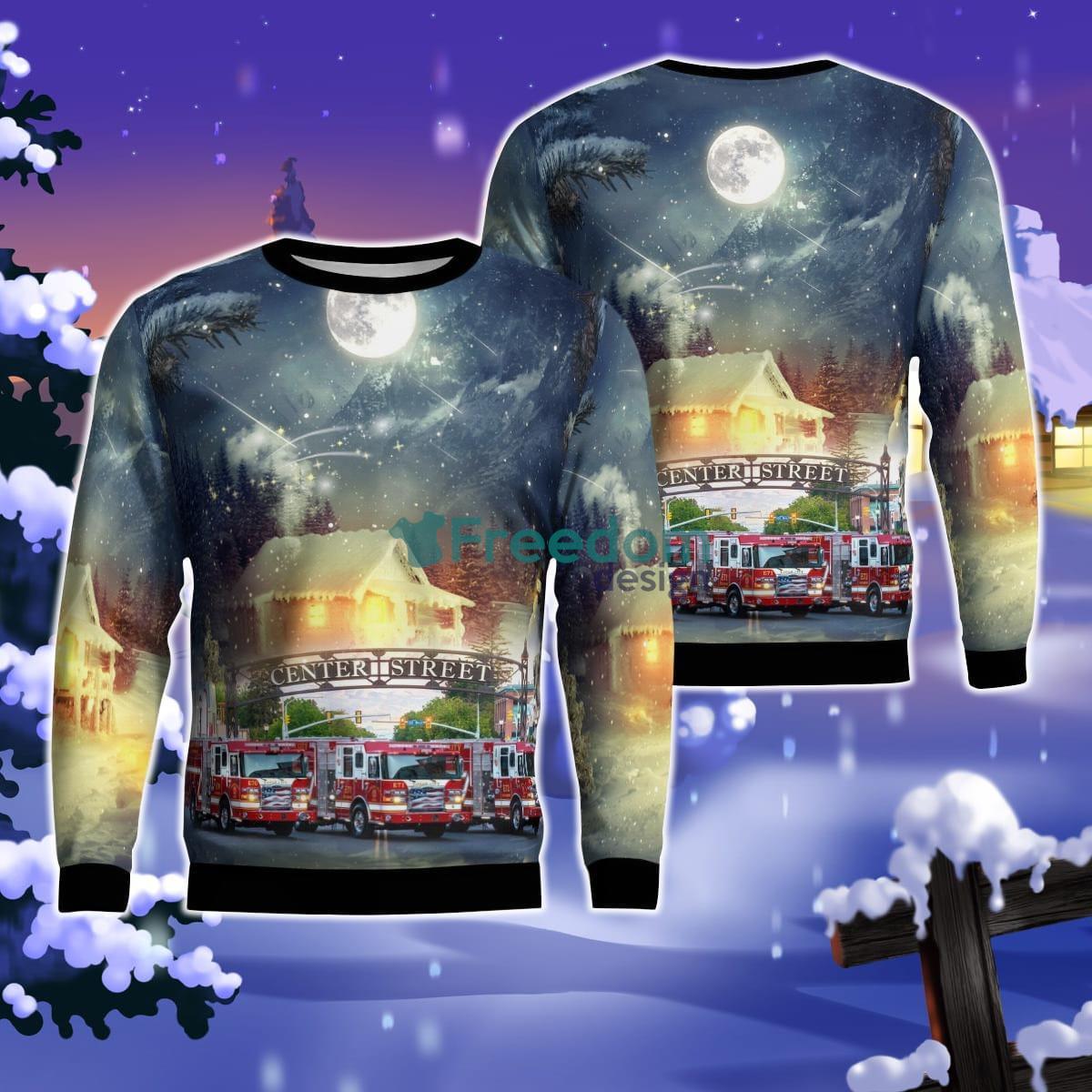 Logan City Fire Department, Logan, Utah Christmas AOP Ugly Sweater For Men Women Product Photo 1