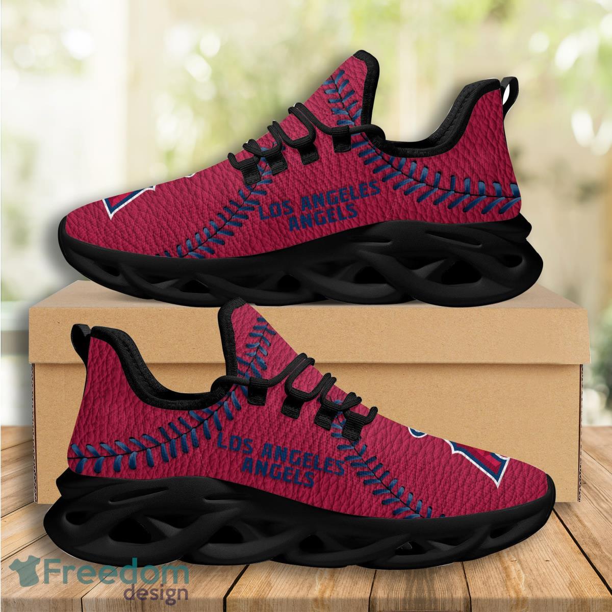 Los Angeles Angels Logo Seam Pattern 3D Max Soul Sneaker Product Photo 2