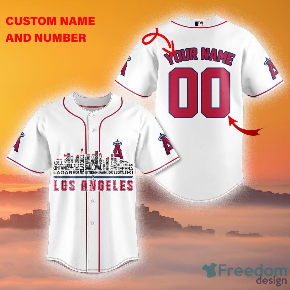 Los Angeles Angels White Baseball Jersey Shirt For Fans MLB