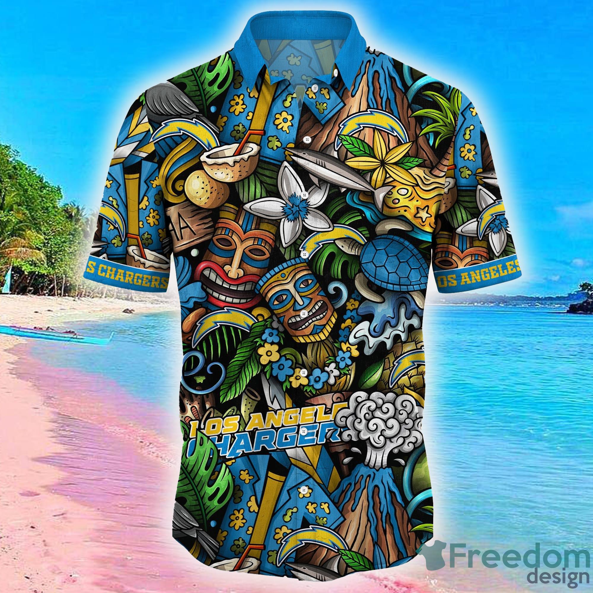 Los Angeles Chargers Custom Name Hawaiian Shirt - Freedomdesign