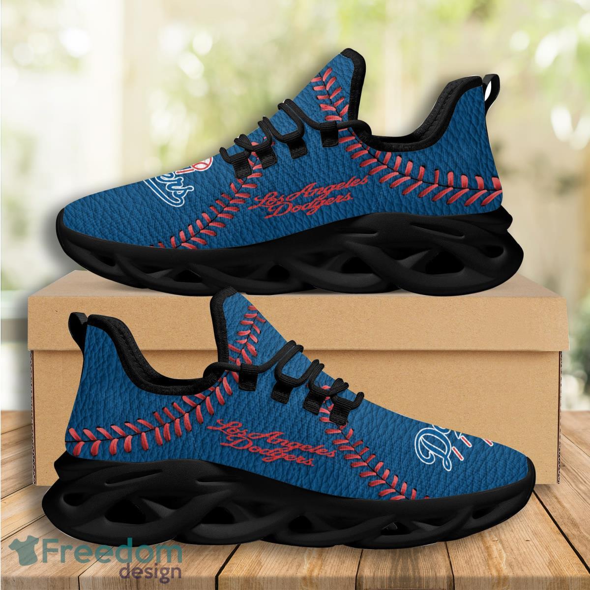 Los Angeles Dodgers Logo Seam Pattern 3D Max Soul Sneaker Product Photo 2