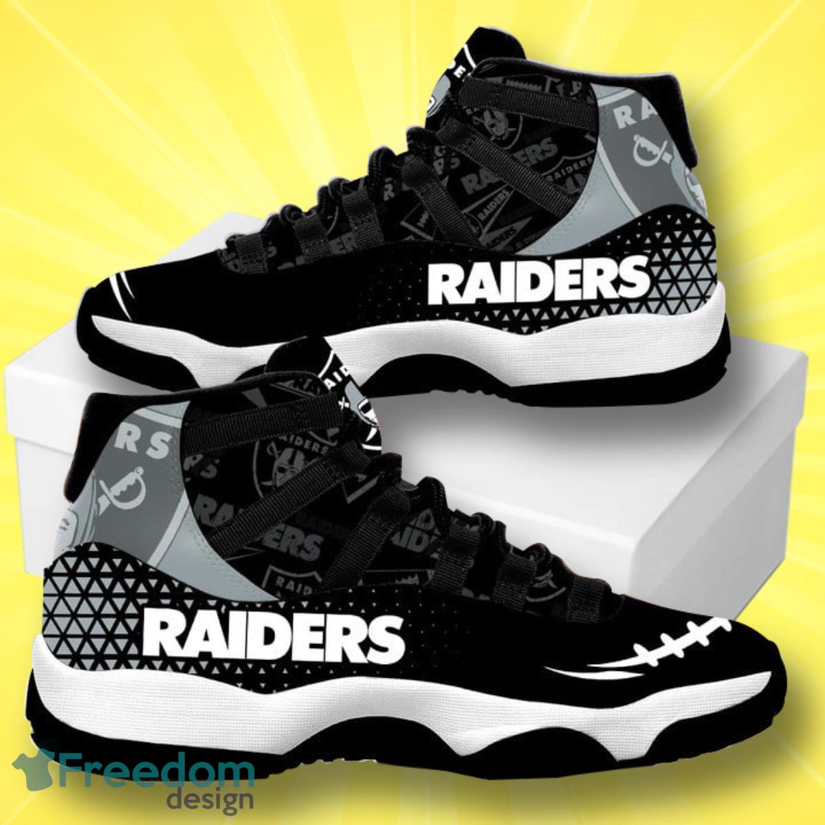 Los Angeles Raiders Football Team Air Jordan 11 Best Sneakers For Men Women Fans Product Photo 1