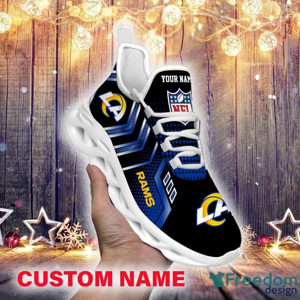 Los Angeles Rams Custom Name NFL Max Soul Shoes Gift For Fans