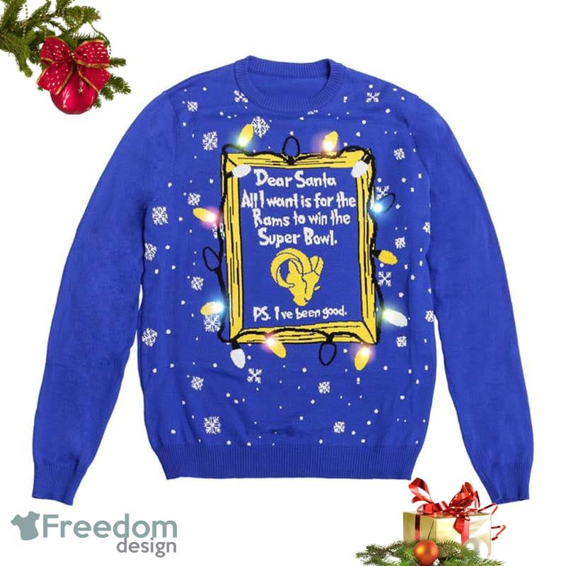 Los Angeles Rams Christmas Santa Claus Tattoo Ugly Sweater For Men