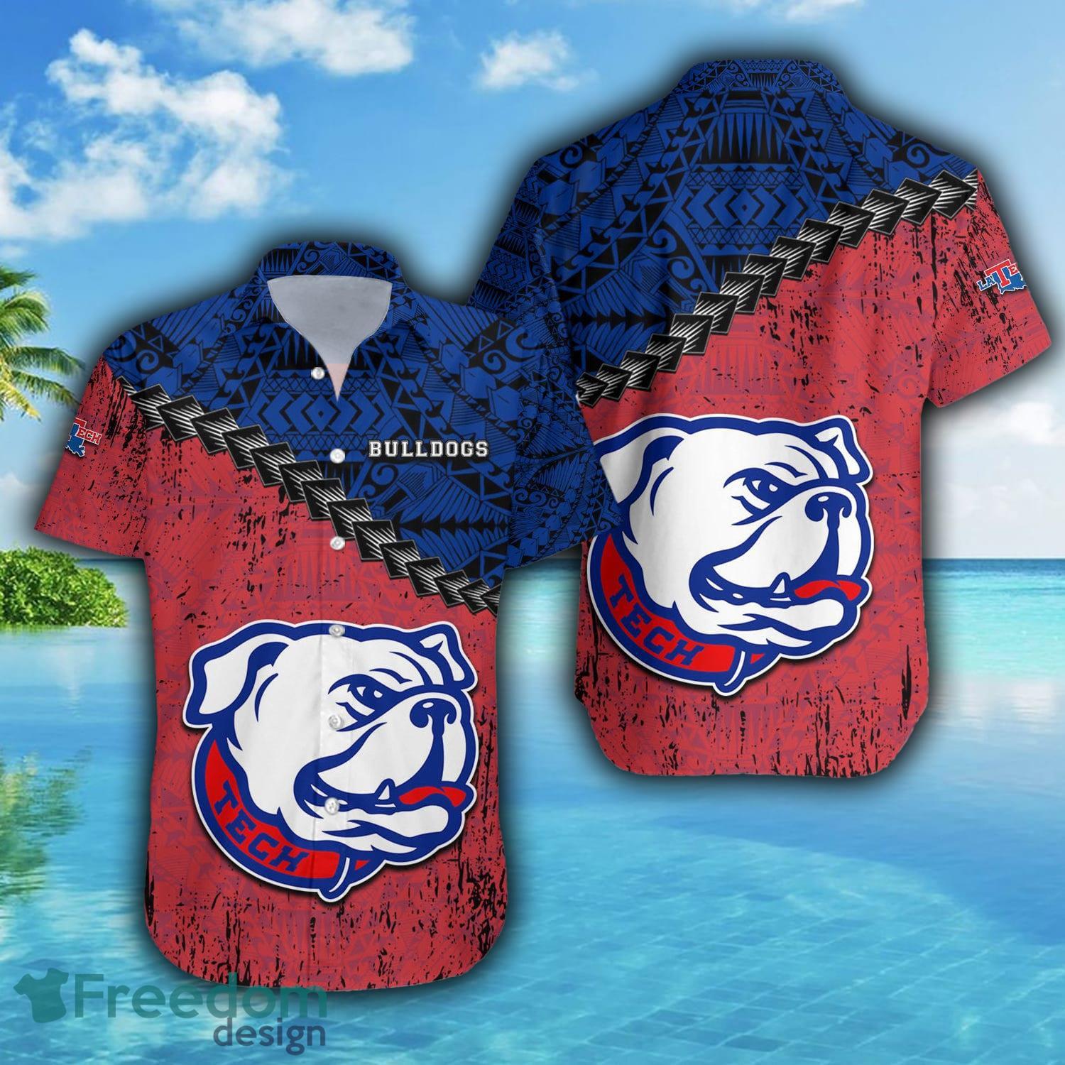NCAA Louisiana Tech Bulldogs Grunge Polynesian Tattoo Hawaiian Shirt Aloha  Shirt - FavoJewelry in 2023