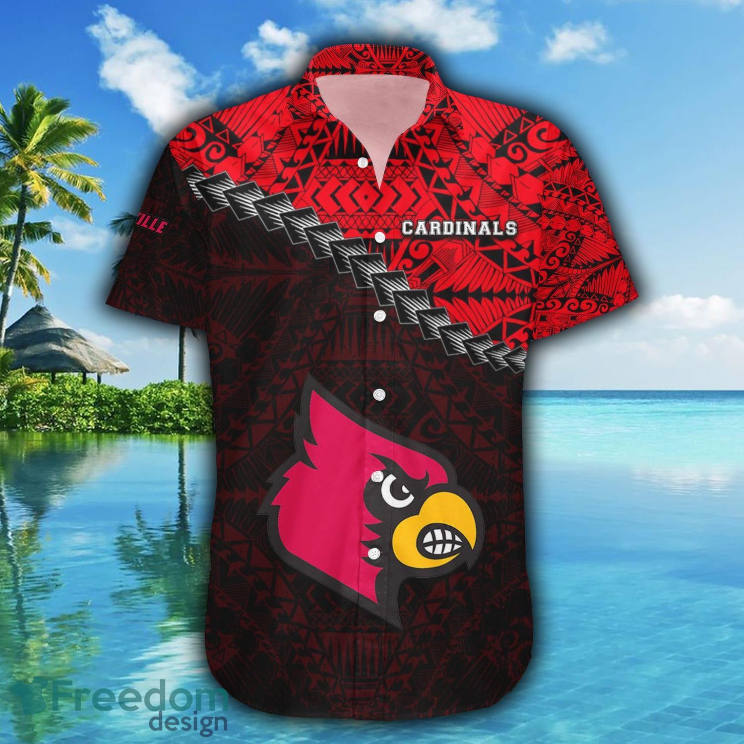 Louisville Cardinals 3D Hawaiian Shirt Grunge Polynesian TattooNCAA Summer  Beach For Fans Gift - Freedomdesign