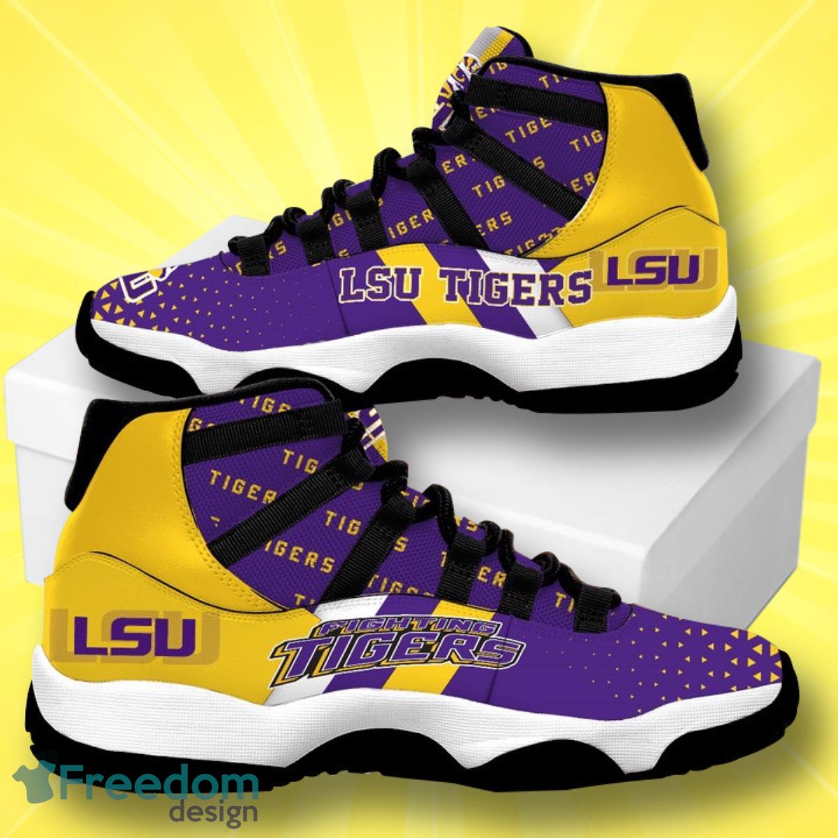 LSU Tigers Football Team Air Jordan 11 Best Sneakers For Men Women Fans Product Photo 2