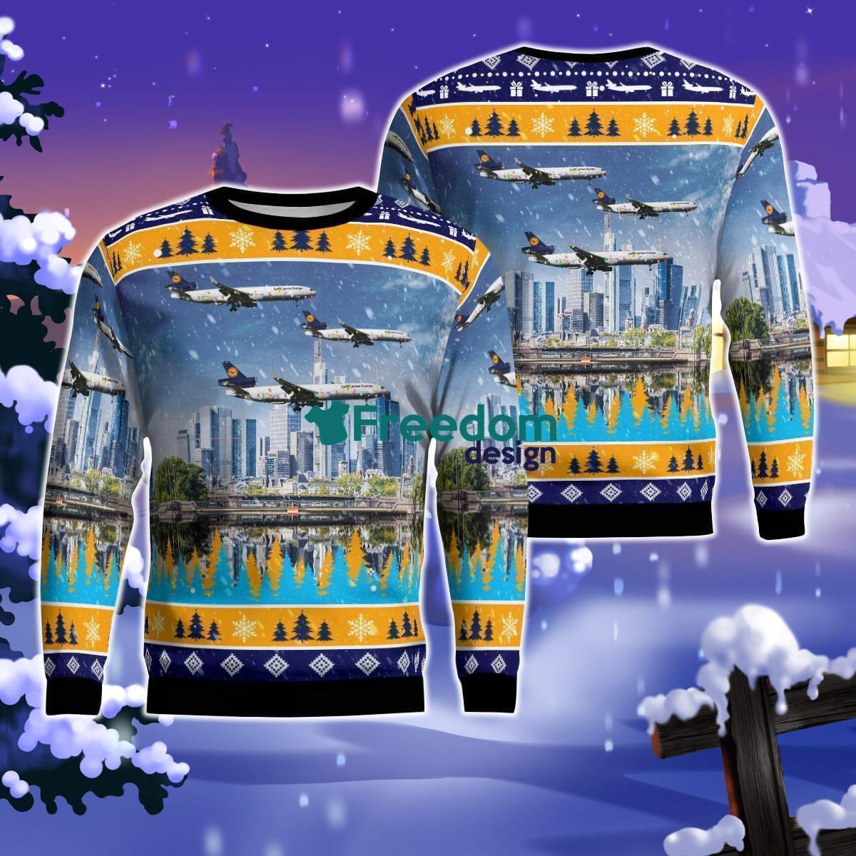 Lufthansa Cargo MD-11 Christmas AOP Ugly Sweater Product Photo 1