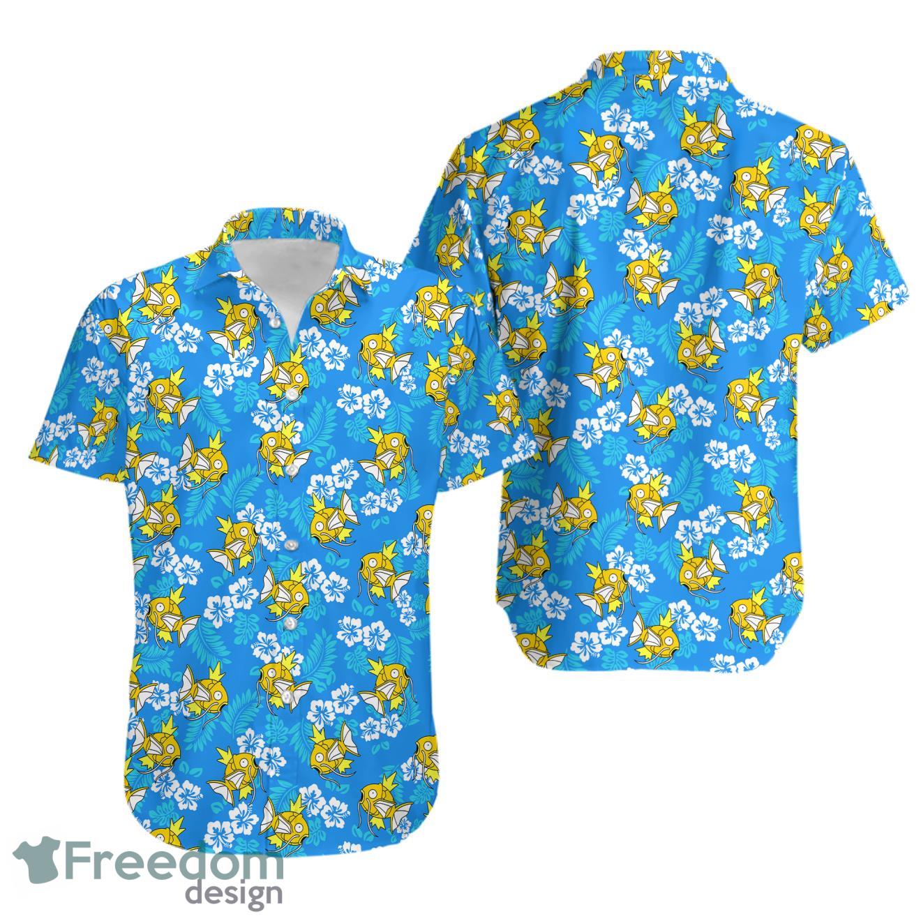 Magikarp Hawaiian Shirt PKM Button Up Shirt Product Photo 1