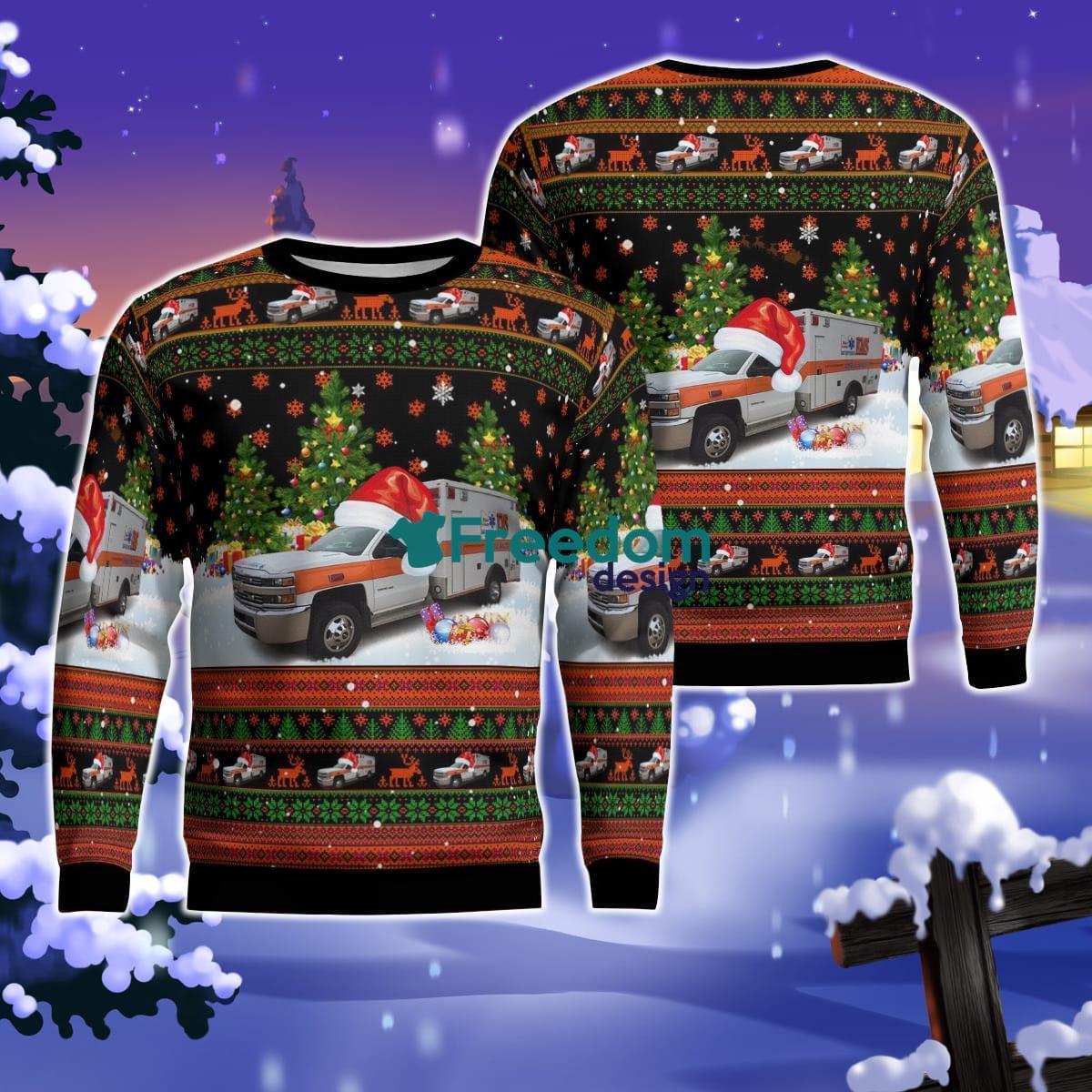 Major County EMS, Fairview, Oklahoma Christmas AOP Ugly Sweater For Men Women Product Photo 1