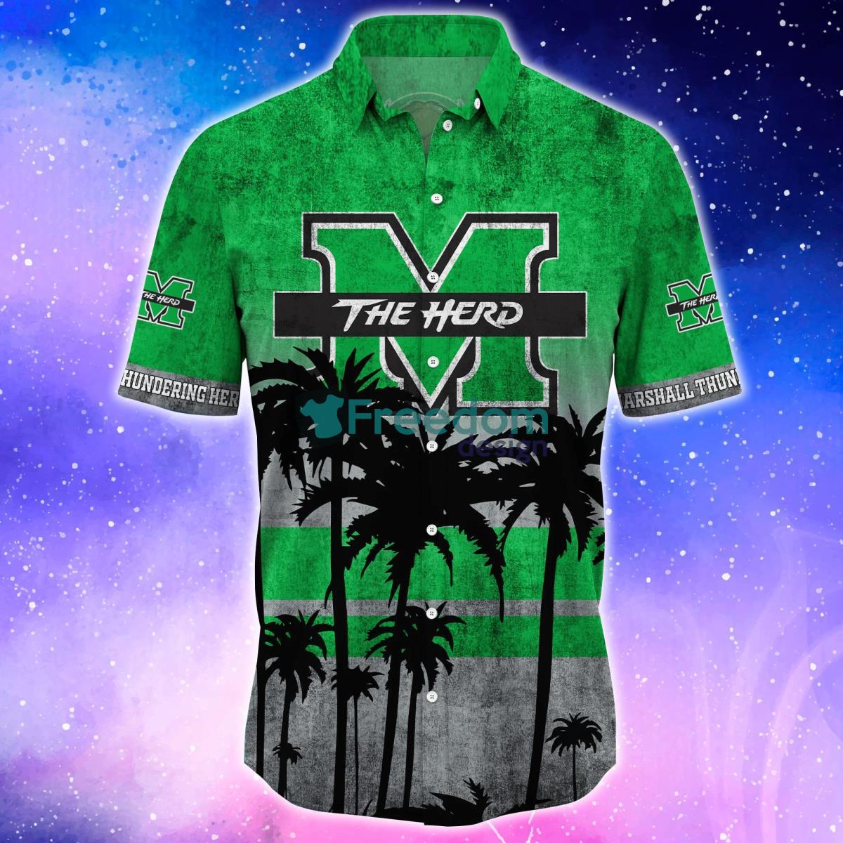 Marshall Thundering Herd Trending Hawaiian Shirt And Shorts For Fans Product Photo 2