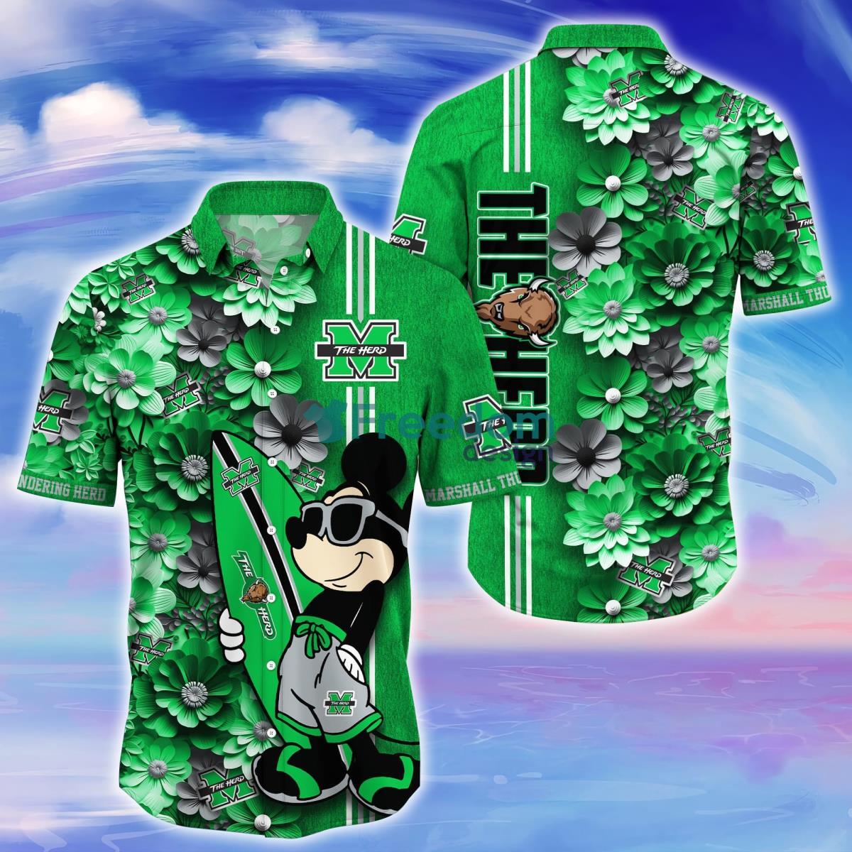 Marshall Thundering Herd Trending Hawaiian Shirt Best Gift For Fans Product Photo 1