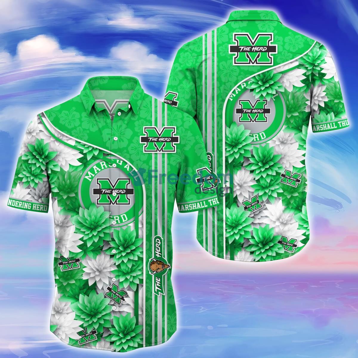 Marshall Thundering Herd Trending Hawaiian Shirt For Fans Product Photo 1