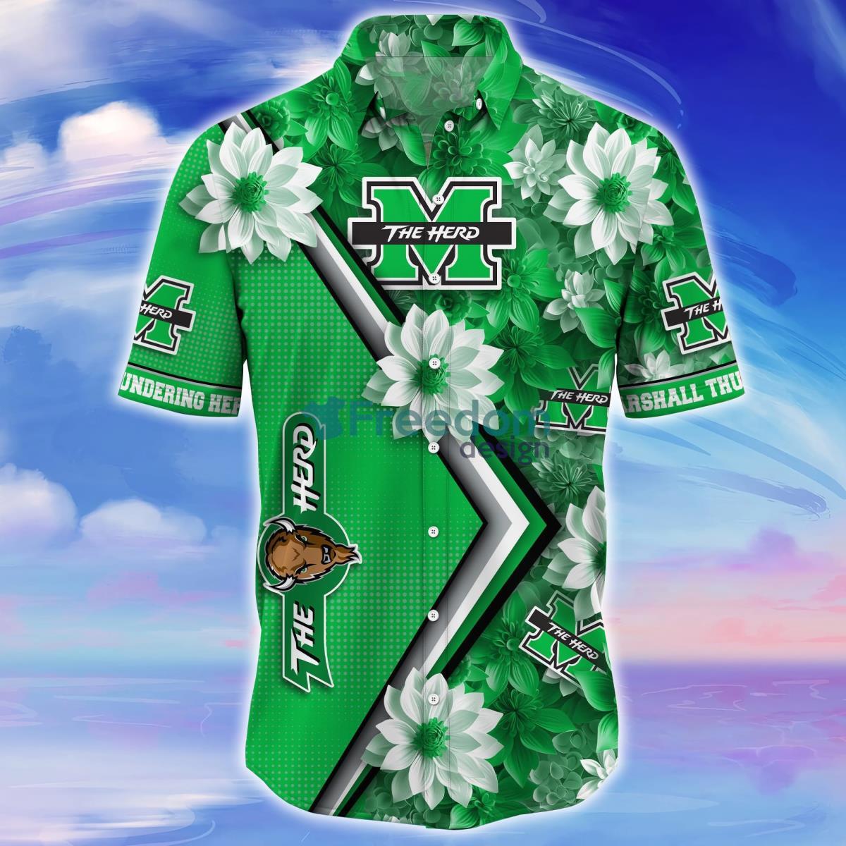 Marshall Thundering Herd Trending Hawaiian Shirt Gift For Fans Product Photo 2