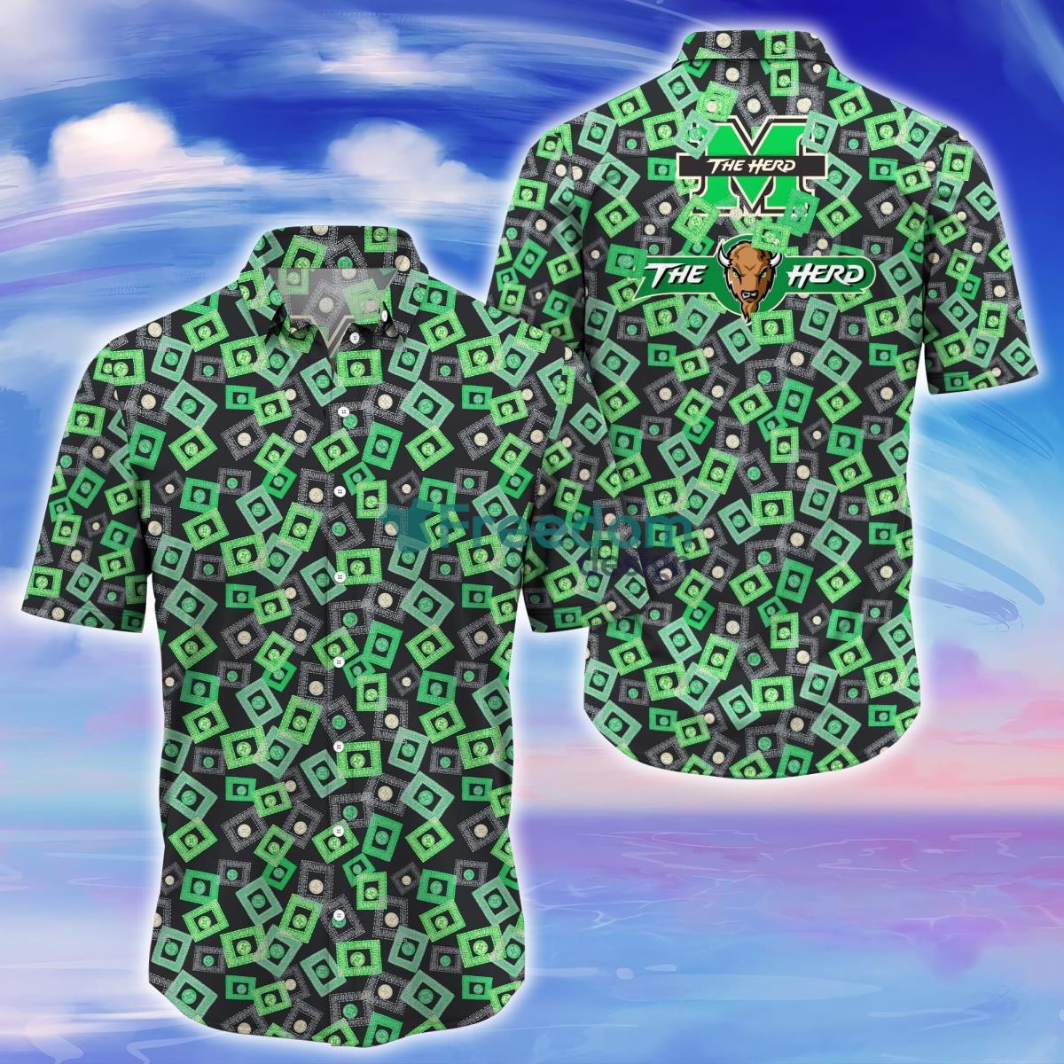 Marshall Thundering Herd Trending Hawaiian Shirt Gift For Men Women Fans Product Photo 1