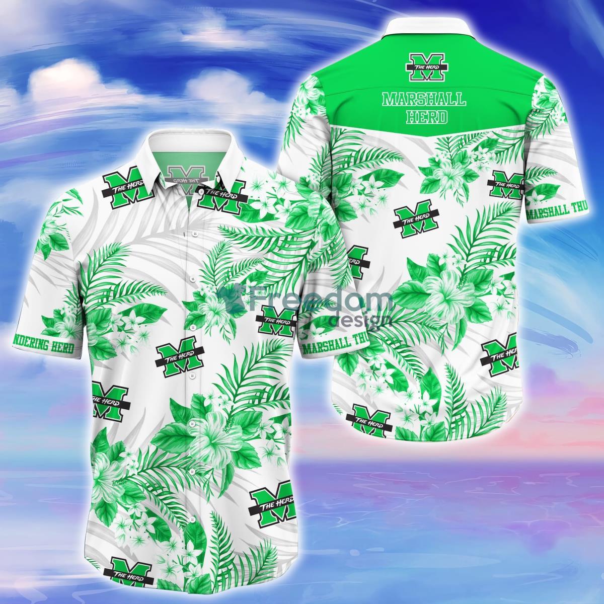 Marshall Thundering Herd Trending Hawaiian Shirt Gift For Real Fans Product Photo 1