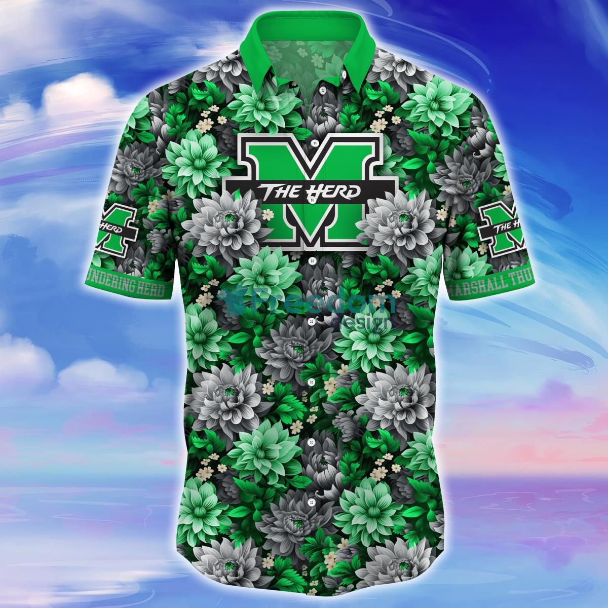 Marshall Thundering Herd Trending Hawaiian Shirt Great Gift For Fans Product Photo 2